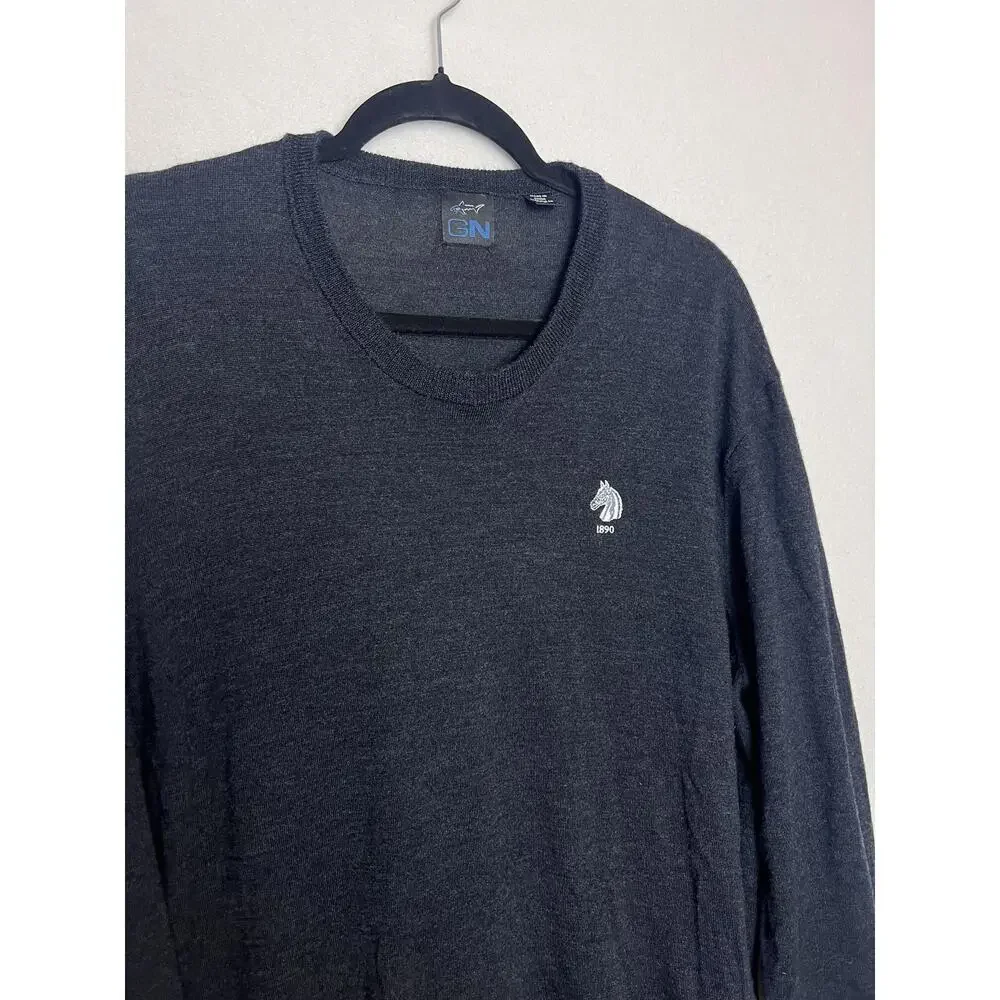 Greg Norman Men's Long Sleeve Crew Neck Pullover Wool Sweater Size XXL Gray
